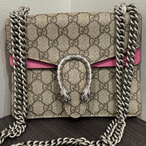 GUCCI  DIONYSUS  WITH PINK LEATHER TRIM
